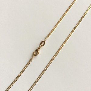 18K Gold Filled 1mm Flat Mariner Chain